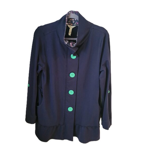Matilda Jane Womens A Million Little Things Jacket Sz Medium Blue  Button Up - Picture 1 of 9